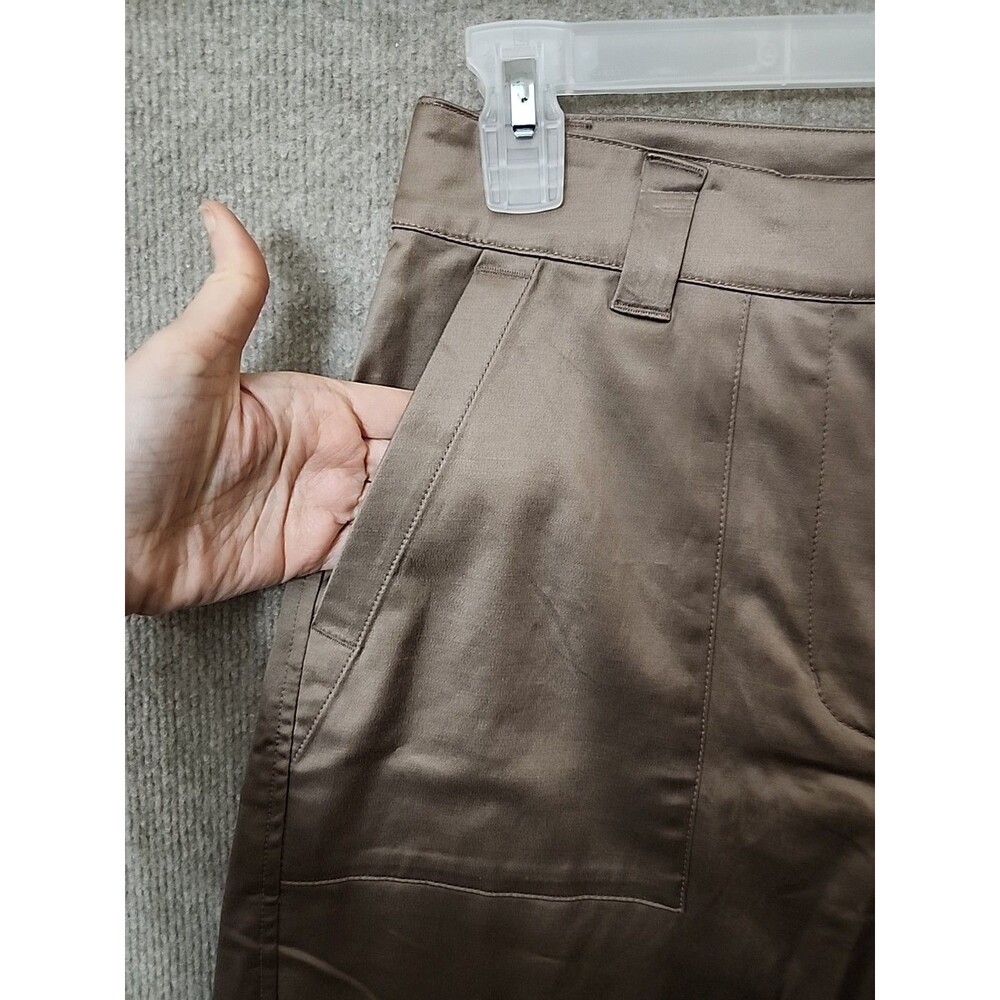 Old Navy Satin Cargo Barrel Wide-Leg Pants Womens 10 Rose Mauve NEW - Picture 4 of 11